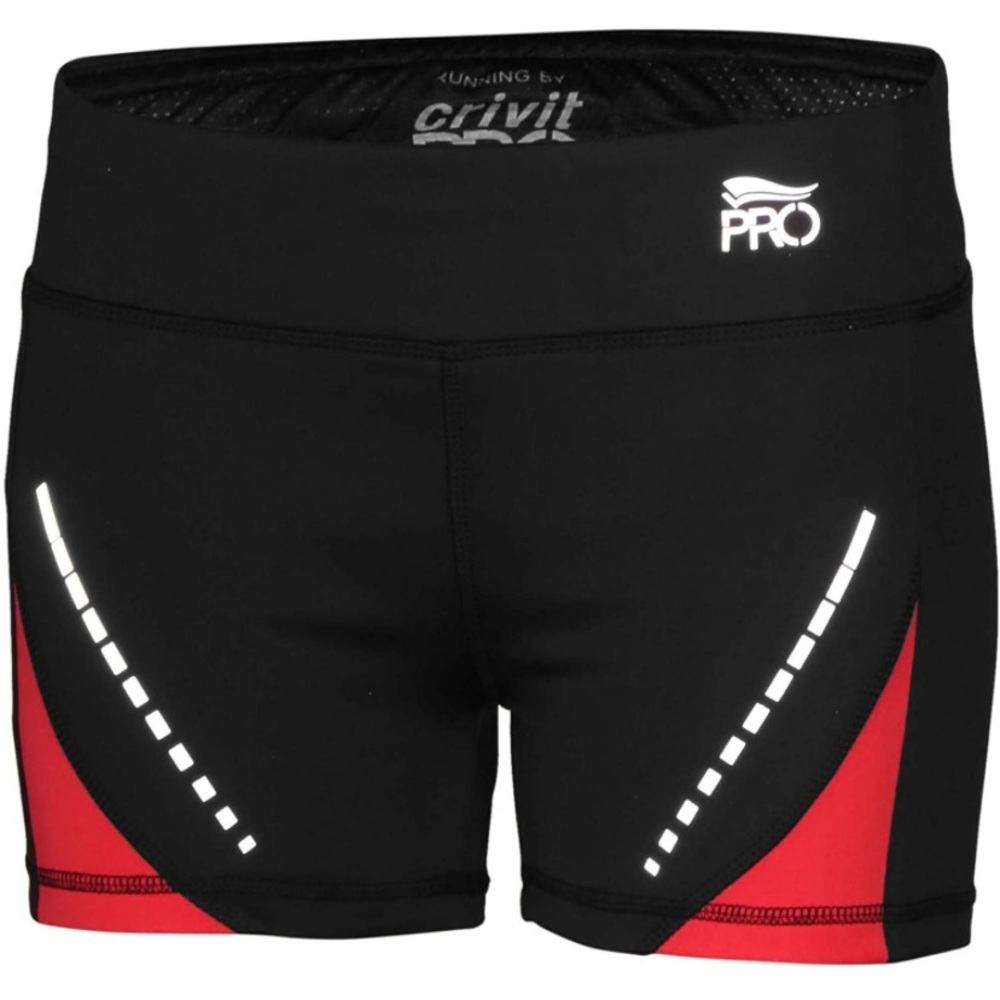 Crivit PRO Women's Performance Active Running Shorts-Black/Red!!!